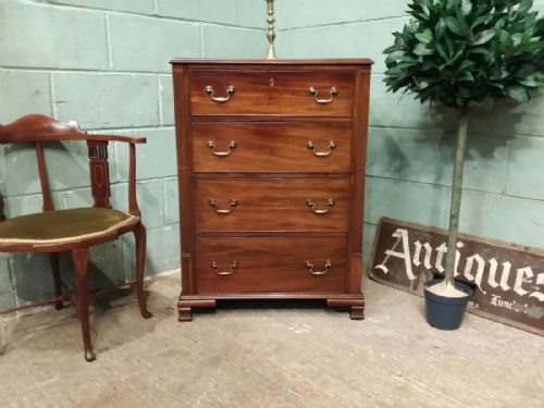 Antique Georgian Mahogany Narrow Chest of Drawers C1780