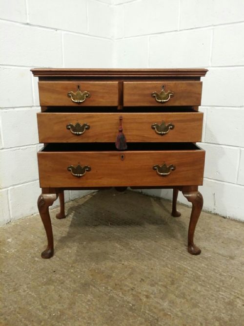 fig 1. ANTIQUE EDWARDIAN SMALL WALNUT CHEST ON STAND C1900
