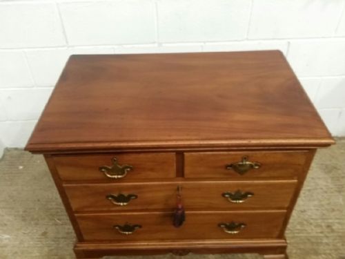 fig 2. ANTIQUE EDWARDIAN SMALL WALNUT CHEST ON STAND C1900