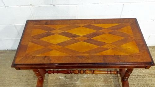 Antique Victorian Burr Walnut Specimen Table C1880