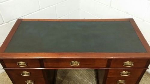 fig 1. ANTIQUE VICTORIAN MAHOGANY TWIN PEDASTAL DESK C1880