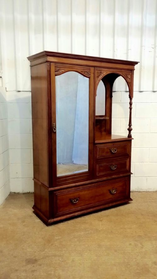 fig 1. ANTIQUE EDWARDIAN MAHOGANY COMBINATION WARDOBE C1900