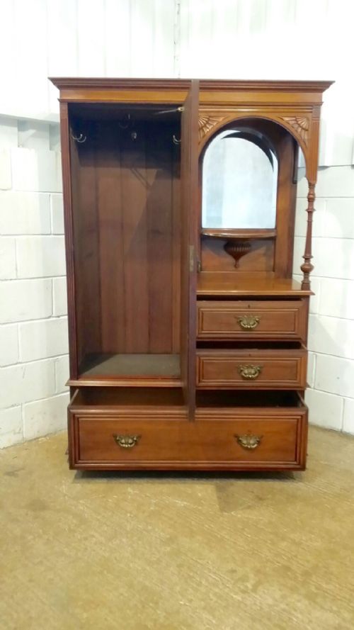 fig 2. ANTIQUE EDWARDIAN MAHOGANY COMBINATION WARDOBE C1900