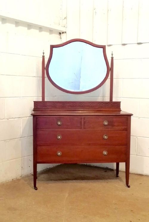 fig 2. ANTIQUE EDWARDIAN MAHOGANY INLAID BEDROOM SUITE C1900