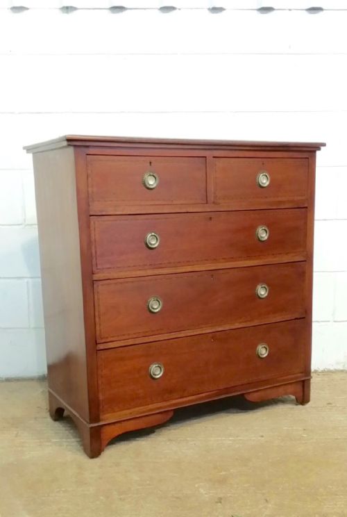 fig 4. ANTIQUE EDWARDIAN MAHOGANY INLAID BEDROOM SUITE C1900