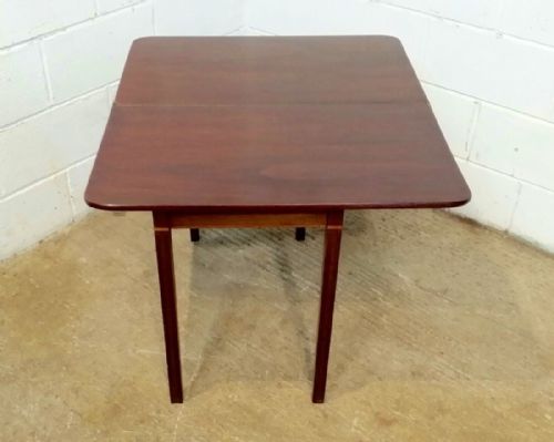 fig 2. ANTIQUE REGENCY MAHOGANY INLAID FOLD OVER TEA TABLE C1820