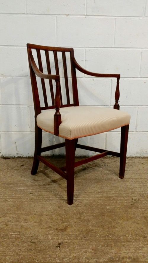 fig 1. ANTIQUE SET FOUR REGENCY MAHOGANY ELBOW CHAIRS C1820