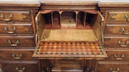 fig 2. ANTIQUE VICTORIAN OAK BREAKFRONT SIDEBOARD WITH SECRETAIRE C1890