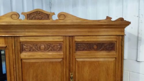 fig 2. ANTIQUE EDWARDIAN ASH COMPACTUM TRIPLE ARDROBE C1900