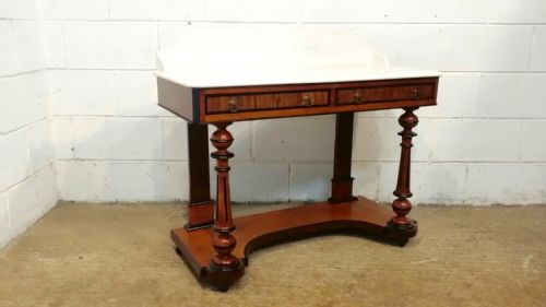 fig 1. ANTIQUE VICTORIAN MAHOGANY,ROSEWOOD & EBONY MARBLE TOP WASHSTAND C1880