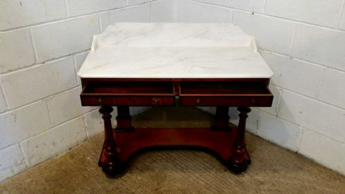fig 2. ANTIQUE VICTORIAN MAHOGANY,ROSEWOOD & EBONY MARBLE TOP WASHSTAND C1880