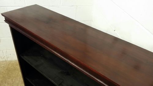 fig 2. ANTIQUE VICTORIAN MAHOGANY OPEN BOOKCASE C1880