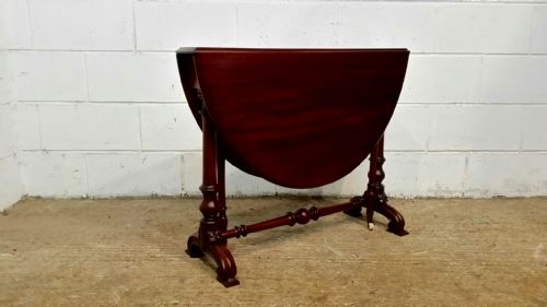 fig 1. ANTIQUE VICTORIAN MAHOGANY OVAL SUTHERLAND GATE LEG TABLE C1880