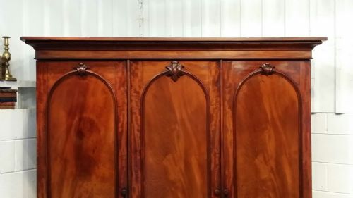 fig 2. ANTIQUE VICTORIAN MAHOGANY TRIPLE WARDROBE C1880