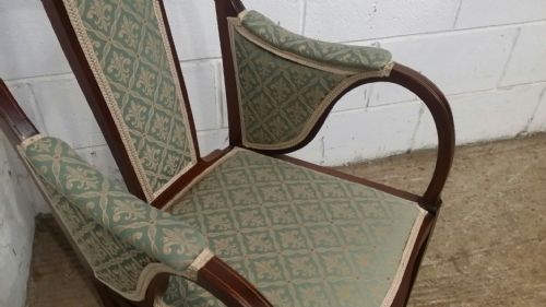 fig 1. ANTIQUE EDWARDIAN AESTHETIC MAHOGANY LIBRARY DESK CHAIR C1900