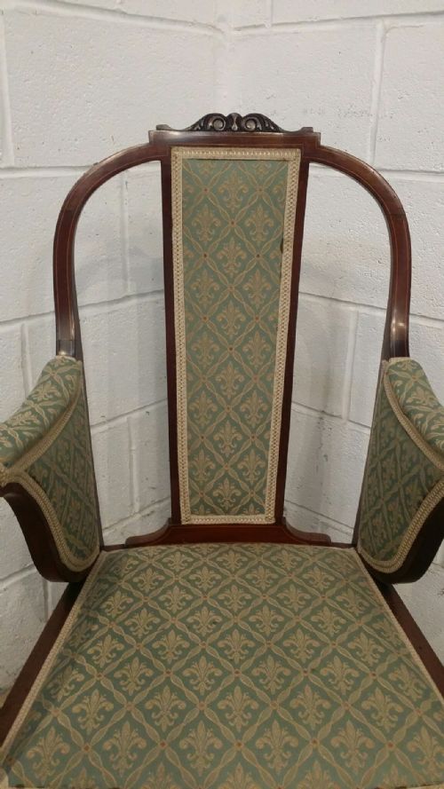 fig 2. ANTIQUE EDWARDIAN AESTHETIC MAHOGANY LIBRARY DESK CHAIR C1900