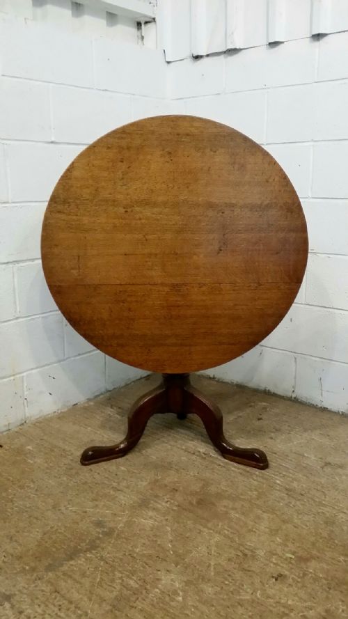 Antique Georgian Period Oak Tilt Top Table C1780