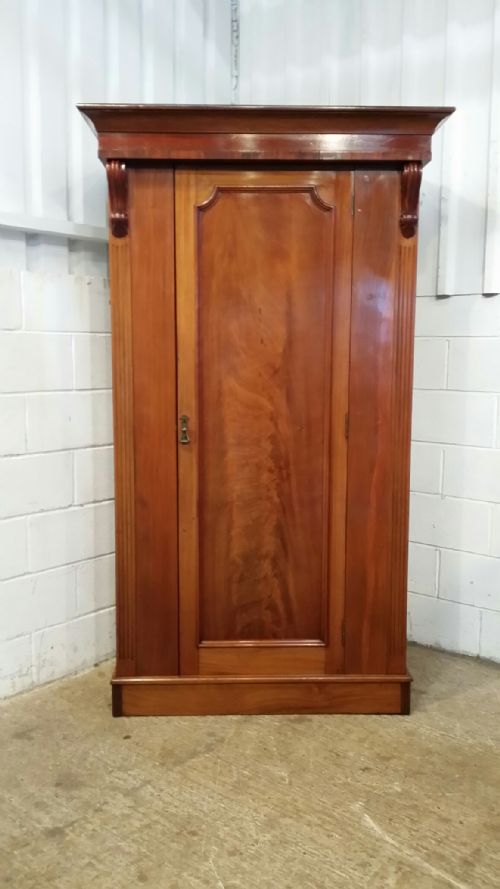 fig 2. ANTIQUE VICTORIAN MAHOGANY SINGLE DOOR WARDROBE C1880