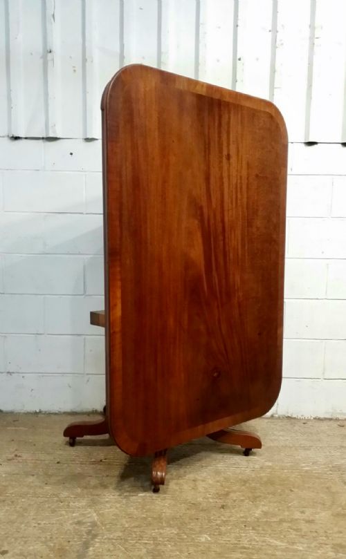 Antique Regency Mahogany Tilt Top Rectangular Dining Table C1820