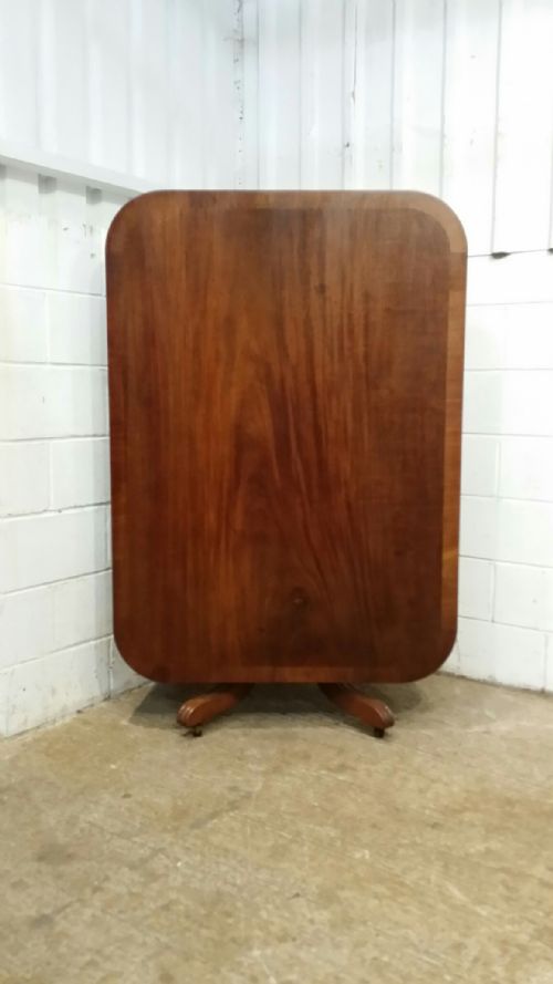 fig 1. ANTIQUE REGENCY MAHOGANY TILT TOP RECTANGULAR DINING TABLE C1820