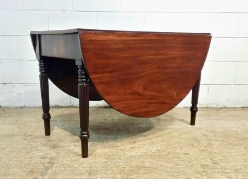 Antique Large William 1v Mahogany Gateleg Dining Table Seats Eight C1830