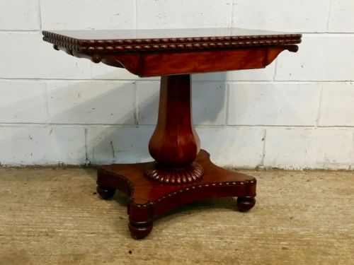 fig 1. ANTIQUE WILLIAM 1V MAHOGANY FOLD OVER TABLE C1830
