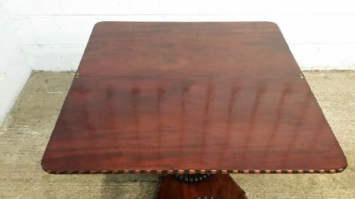 fig 2. ANTIQUE WILLIAM 1V MAHOGANY FOLD OVER TABLE C1830