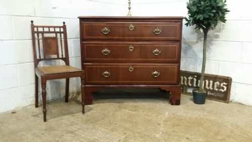Antique Georgian Period Mahogany Inlaid Chest of Drawers C1780