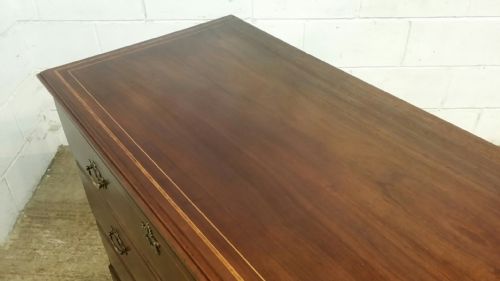 fig 1. ANTIQUE GEORGIAN PERIOD MAHOGANY INLAID CHEST OF DRAWERS C1780