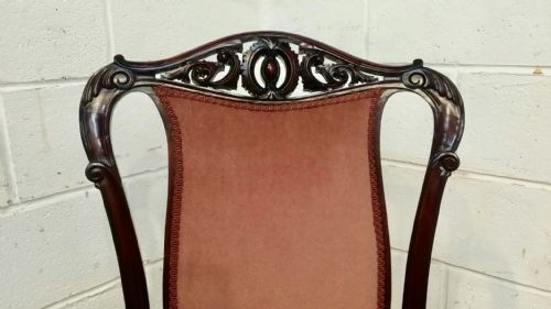 fig 2. ANTIQUE PAIR VICTORIAN MAHOGANY ARMCHAIR C1880