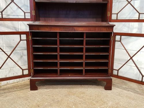 fig 2. ANTIQUE MAHOGANY ASTRAGAL GLAZED SOLICITORS BOOKCASE C1920