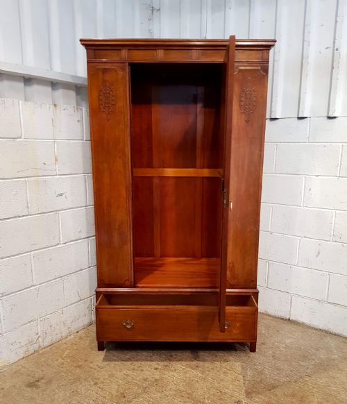 fig 1. ANTIQUE MAHOGANY single wardrobe FROM HARRODS OF LONDON C1920