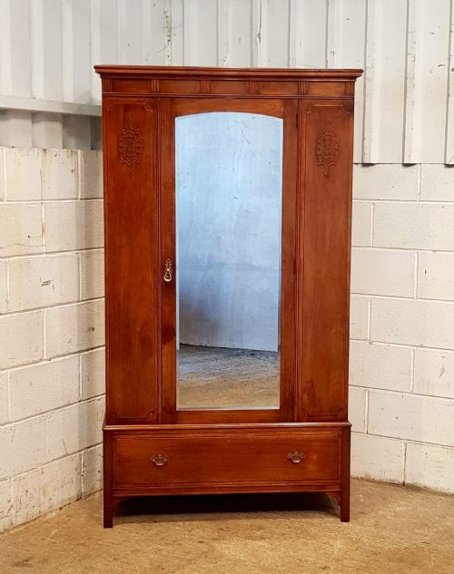 fig 2. ANTIQUE MAHOGANY single wardrobe FROM HARRODS OF LONDON C1920