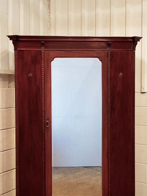 fig 2. ANTIQUE EDWARDIAN MAHOGANY SINGLE WARDROBE C1900