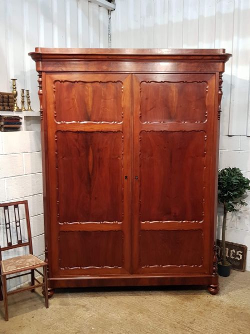 Antique 19th Century French Mahogany Armoire C1880