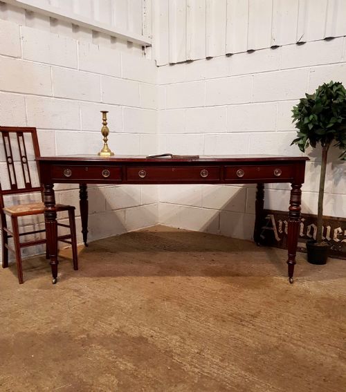 Antique William 1v Mahogany Partners Desk with Gillows Legs C1830