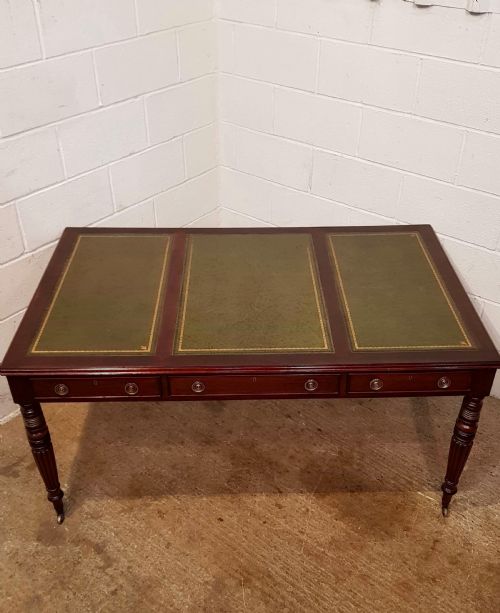 fig 2. ANTIQUE WILLIAM 1V MAHOGANY PARTNERS DESK WITH GILLOWS LEGS C1830
