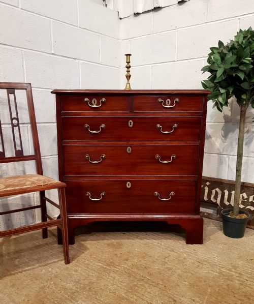 Antique 18th Century Period Mahogany Dwarf Chest of Drawers C1780