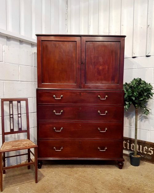 Antique 18th Century Mahogany Tallboy Chest of Drawers C1780