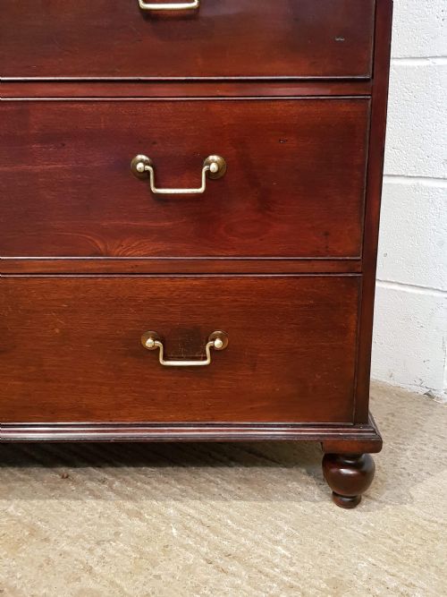 fig 2. ANTIQUE 18TH CENTURY MAHOGANY TALLBOY CHEST OF DRAWERS C1780