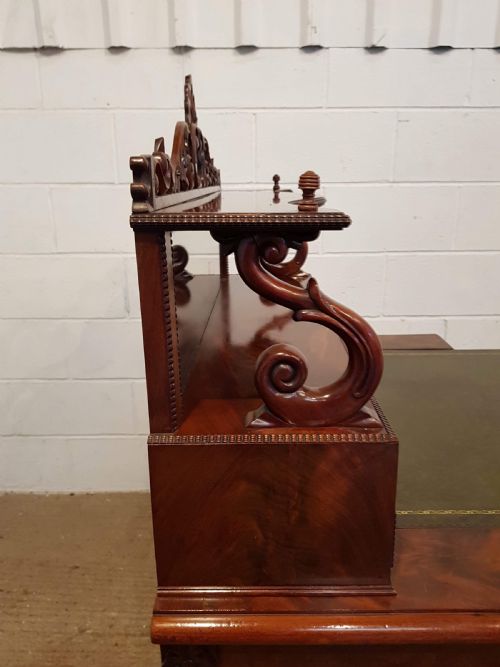 fig 1. ANTIQUE WILLIAM 1V MAHOGANY MIRROR BACKED GILLOWS WRITING DESK C1830