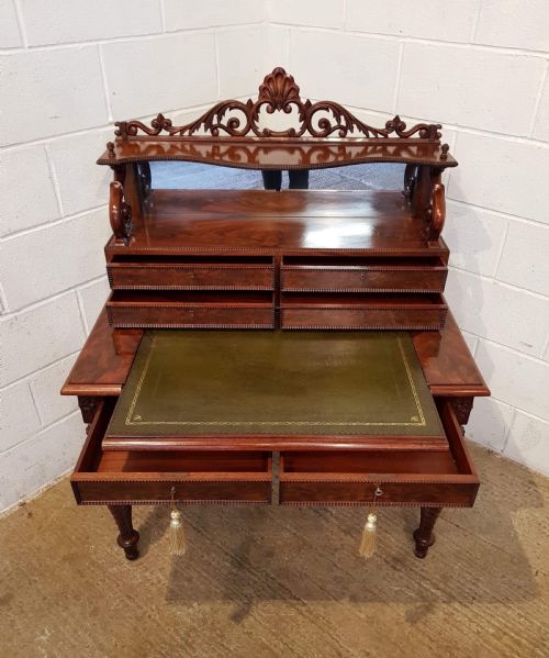 fig 2. ANTIQUE WILLIAM 1V MAHOGANY MIRROR BACKED GILLOWS WRITING DESK C1830
