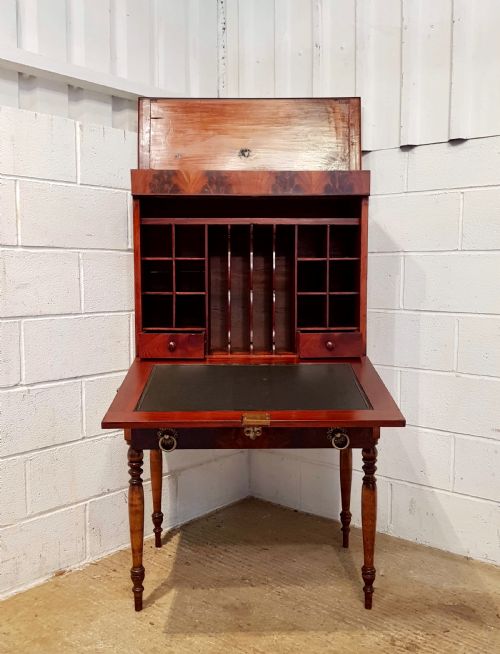 fig 2. ANTIQUE EARLY 19TH CENTURY MAHOGANY SECRETAIRE CABINET with secret compartment C1840