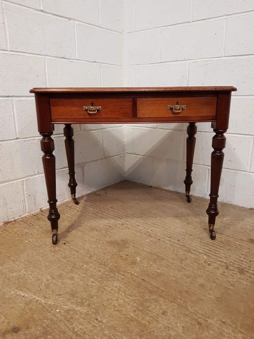 fig 1. ANTIQUE VICTORIAN MAHOGANY WRITING TABLE C1880