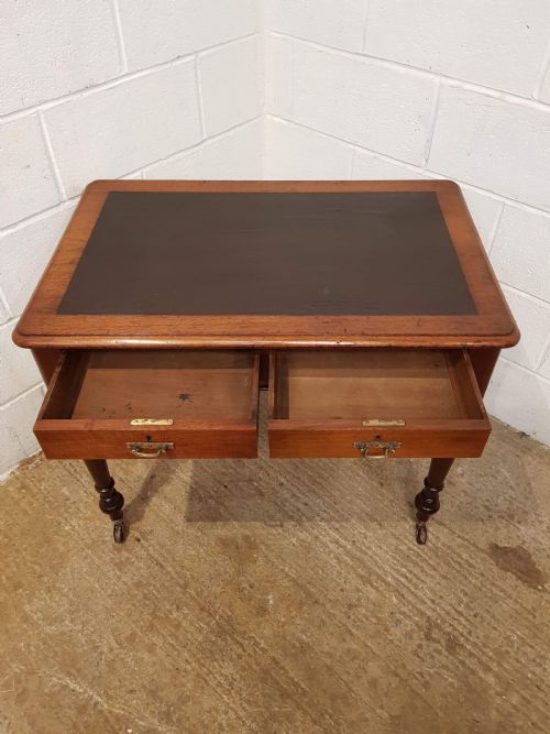 fig 2. ANTIQUE VICTORIAN MAHOGANY WRITING TABLE C1880