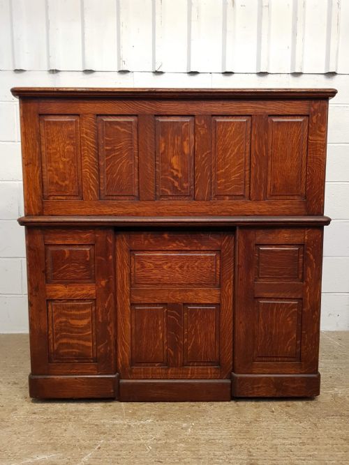 fig 1. SUPERB ANTIQUE VICTORIAN OAK ROLL TOP DESK WITH SECRET DRAWERS C1880