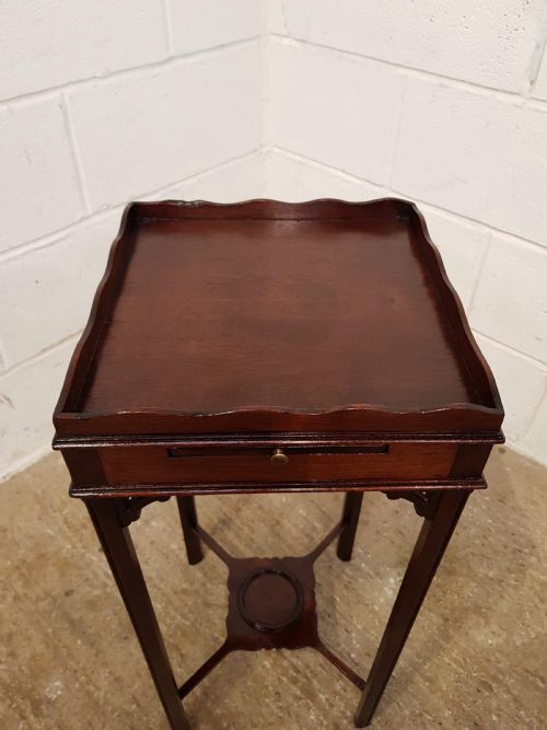 fig 1. ANTIQUE PAIR EDWARDIAN CHIPPENDALE CUBAN MAHOGANY NIGHT STANDS C1900