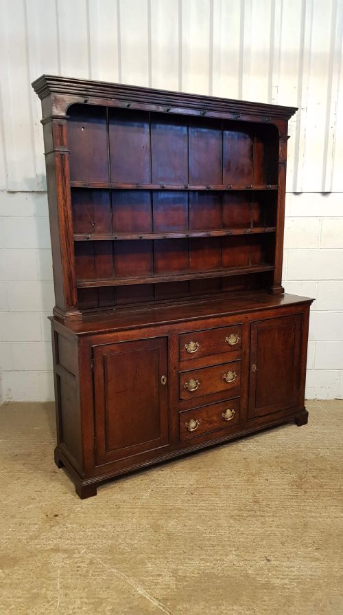 fig 1. ANTIQUE 18TH CENTURY PERIOD COUNTRY OAK DRESSER C1780