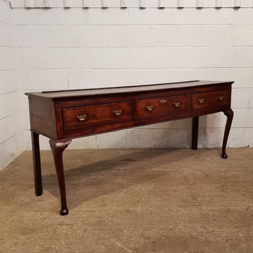 Antique 18th Century Period Oak & Yew Dress Base Sideboard C1760