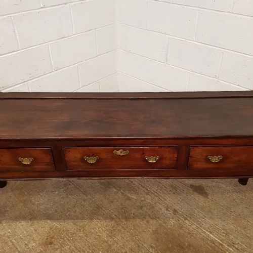 fig 1. ANTIQUE 18TH CENTURY PERIOD OAK & YEW DRESS BASE SIDEBOARD C1760